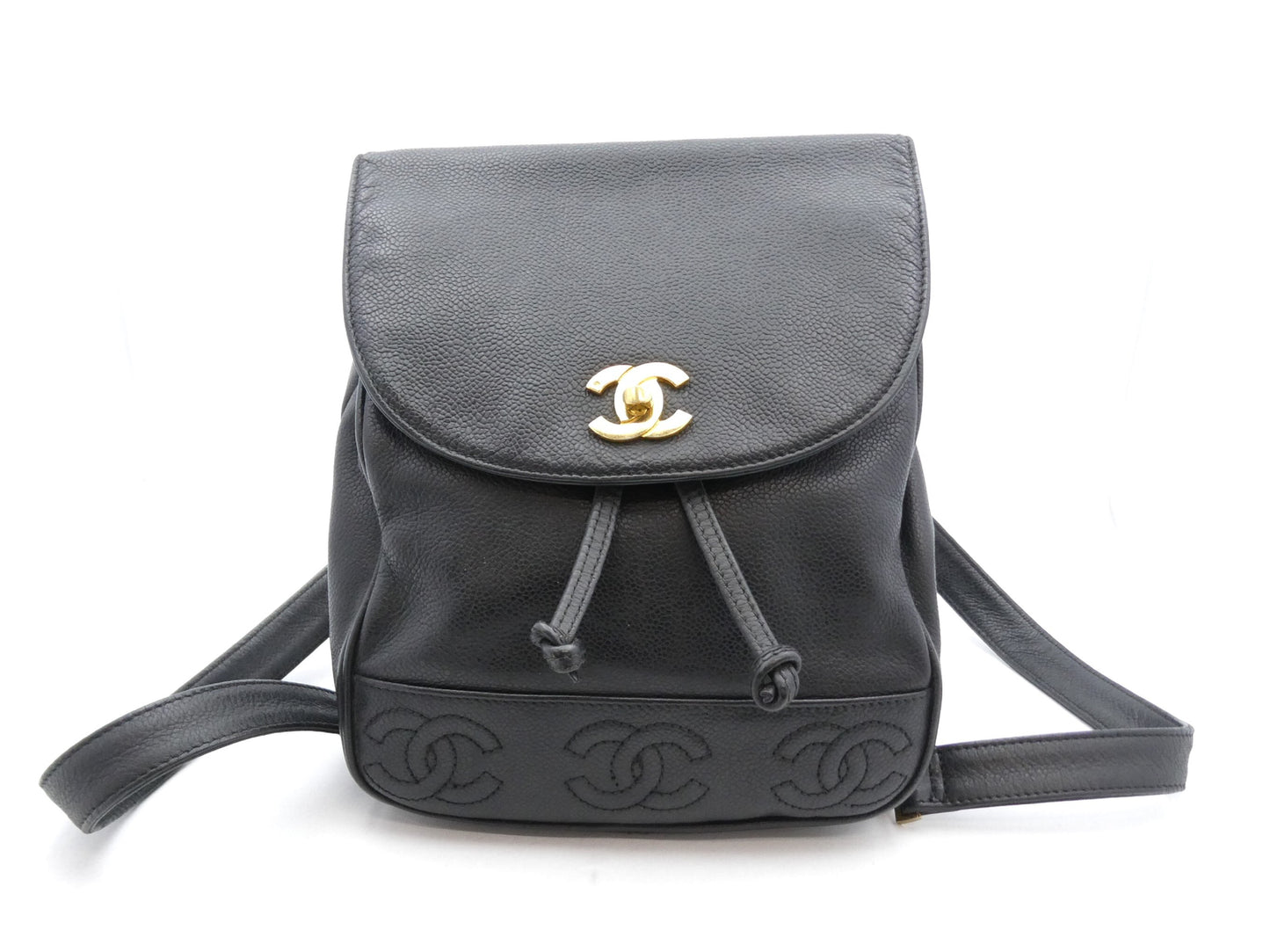 CHANEL Triple Coco Caviar Skin Chain Rucksack