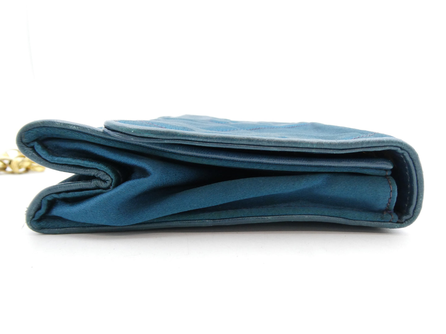 CHANEL Matlasse Satin Coco Mark Fringe Chain Shoulder Bag