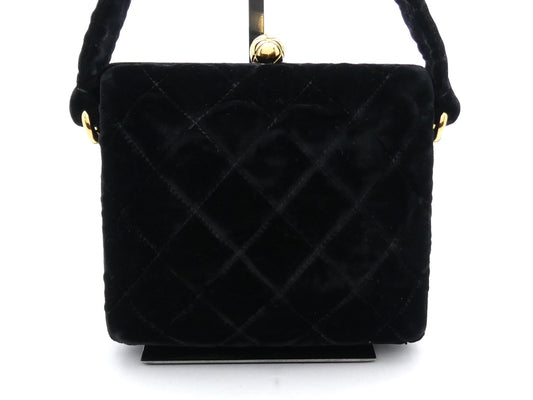 CHANEL Matrasse Velor Cocomark Mouth Mouth Handbag