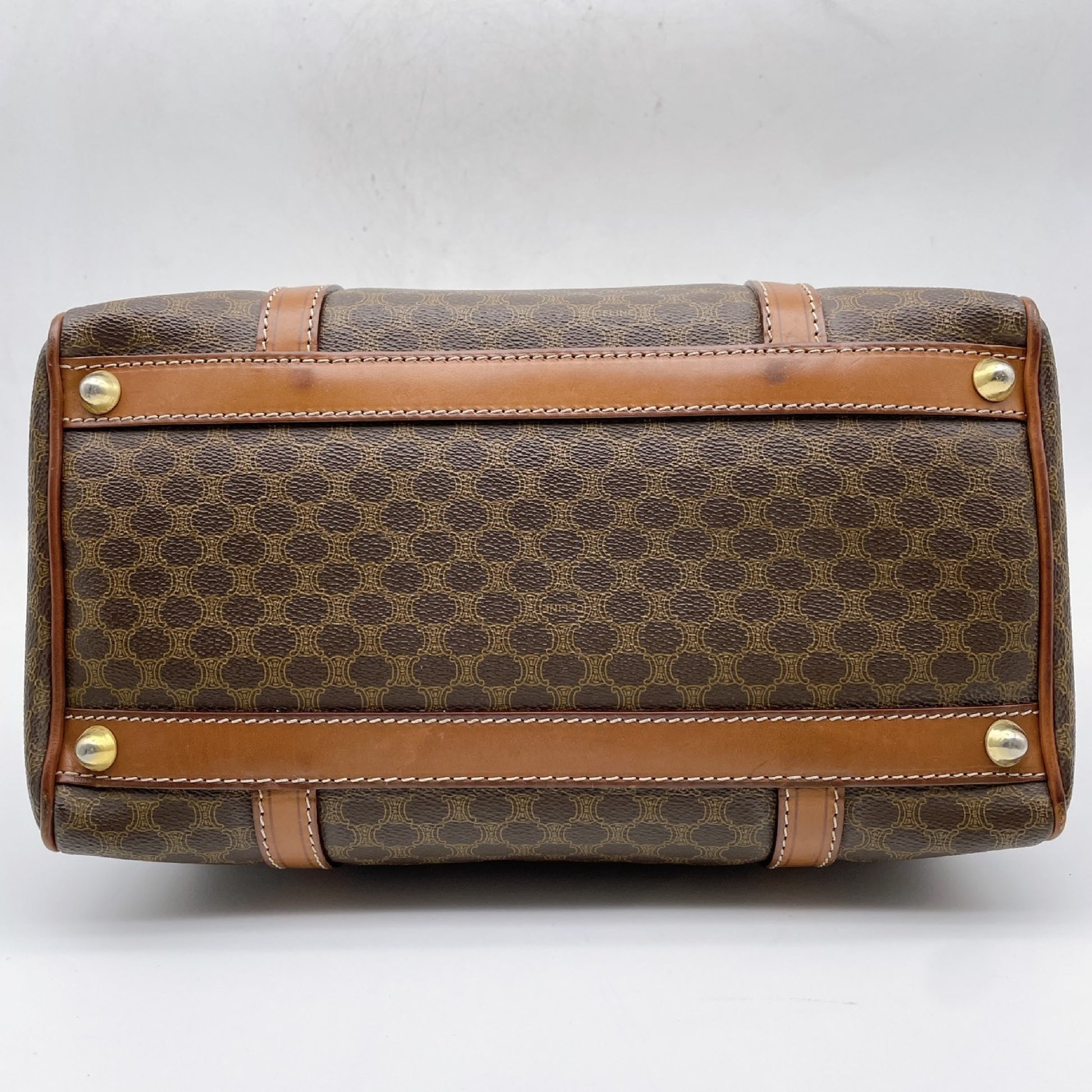 LOUIS VUITTON Celine PVC Macadam Mini Boston Bag Handbag