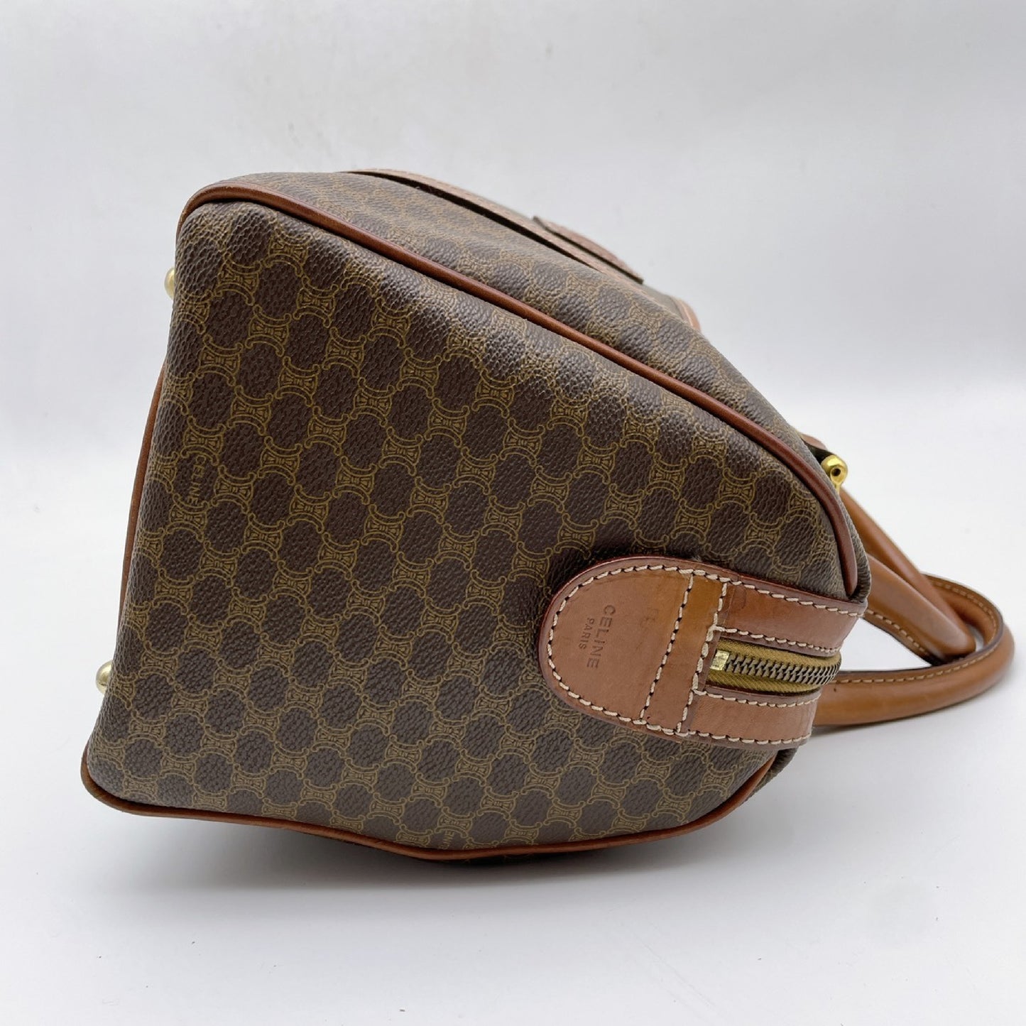 LOUIS VUITTON Celine PVC Macadam Mini Boston Bag Handbag