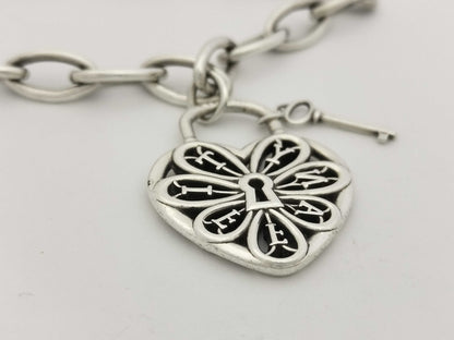 Tiffany & Co. Filigree Heart Key Bracelet SV925 17.2g Bracelet Bangle