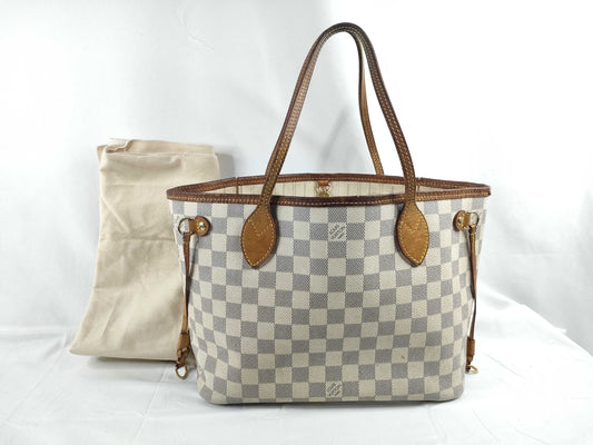 LOUIS VUITTON Damier Azure Louis Vuitton Damiere Zulu Neverful PM M40155 Tote Bag