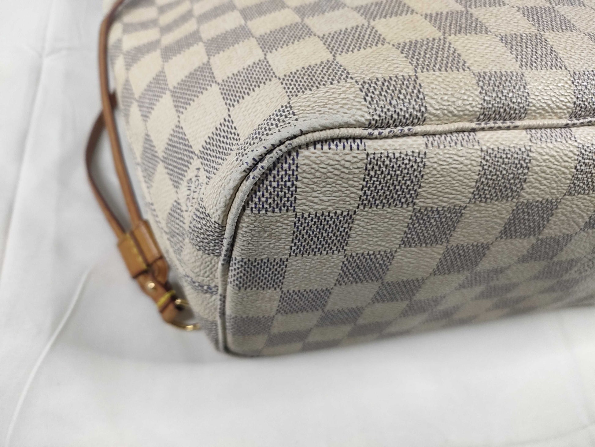 LOUIS VUITTON Damier Azure Louis Vuitton Damiere Zulu Neverful PM M40155 Tote Bag