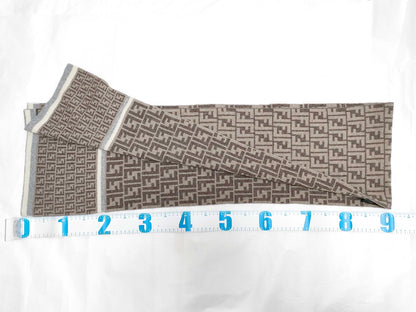 FENDI Zucca Pattern Fendi Zucca Muffler Beige Muffler