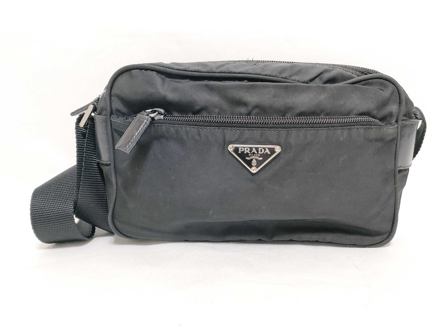 PRADA Nylon Prada Shoulder Bag Black Shoulder Bag