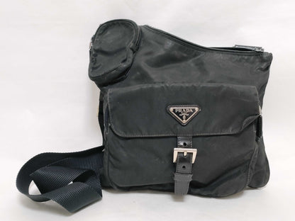 PRADA Nylon Prada Shoulder Bag Black Shoulder Bag