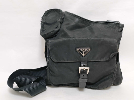 PRADA Nylon Prada Shoulder Bag Black Shoulder Bag