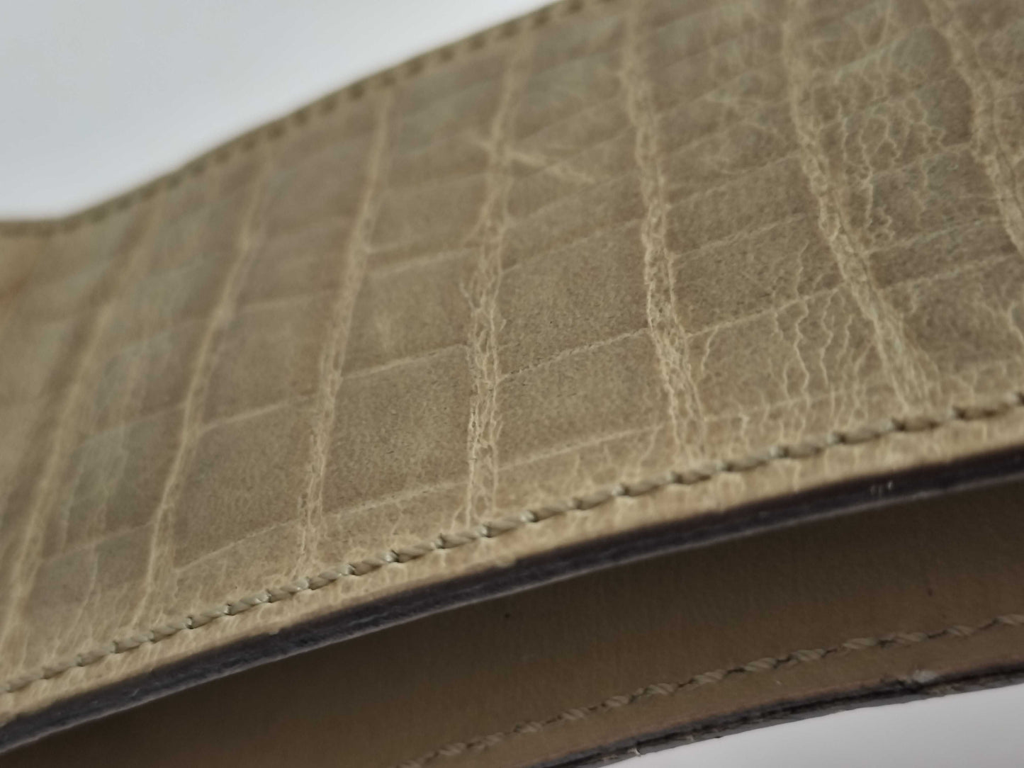 CELINE Celine Handbag Croco-Embossed Beige Handbag