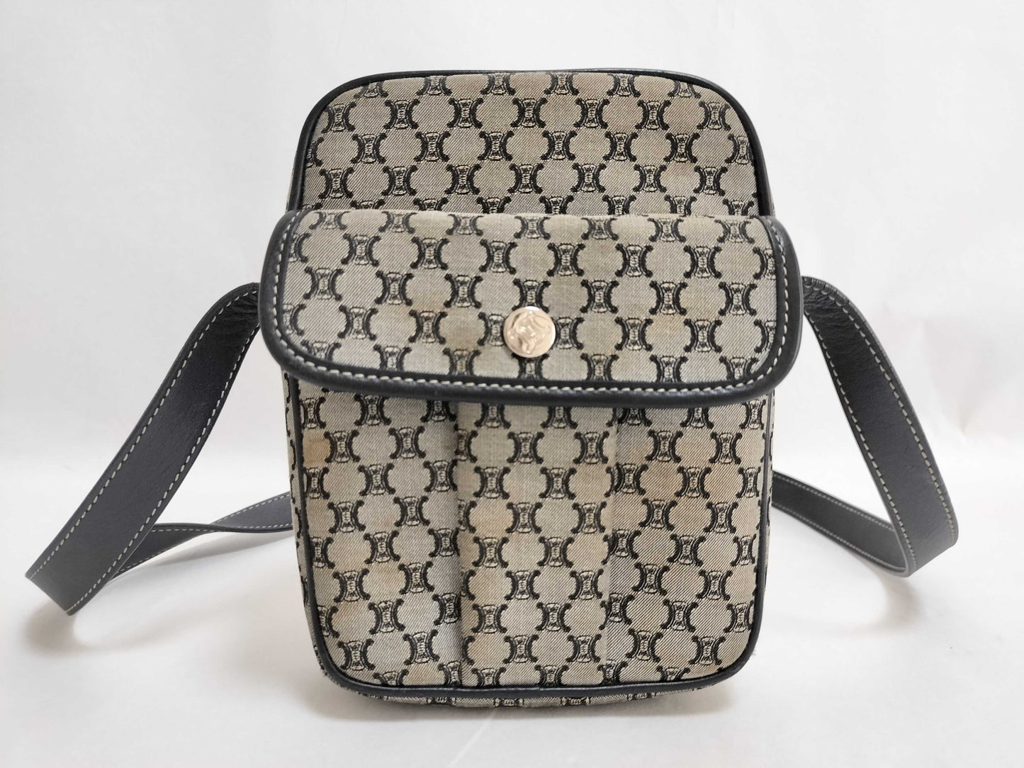 CELINE Celine Shoulder Bag Macadam Print Shoulder Bag