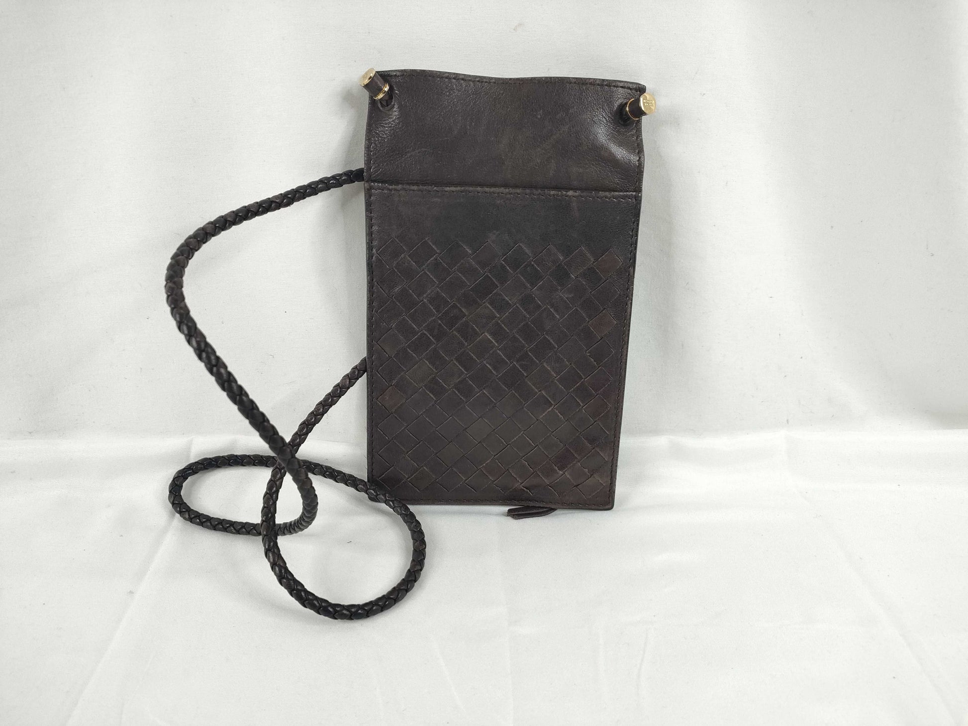 BOTTEGA VENETA Intrecciato Intrecciato Intrecciato Smartphone Shoulder Brown Shoulder Bag