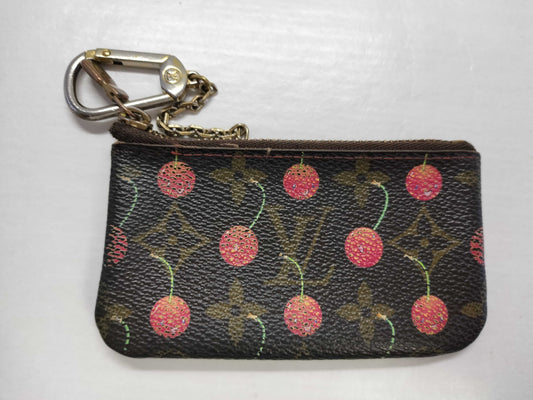 LOUIS VUITTON Monogram Louis Vuitton Monogram Cherry Pochette Claire Murakami M95042 Coin Case