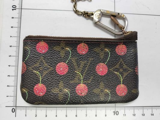 LOUIS VUITTON Monogram Louis Vuitton Monogram Cherry Pochette Claire Murakami M95042 Coin Case