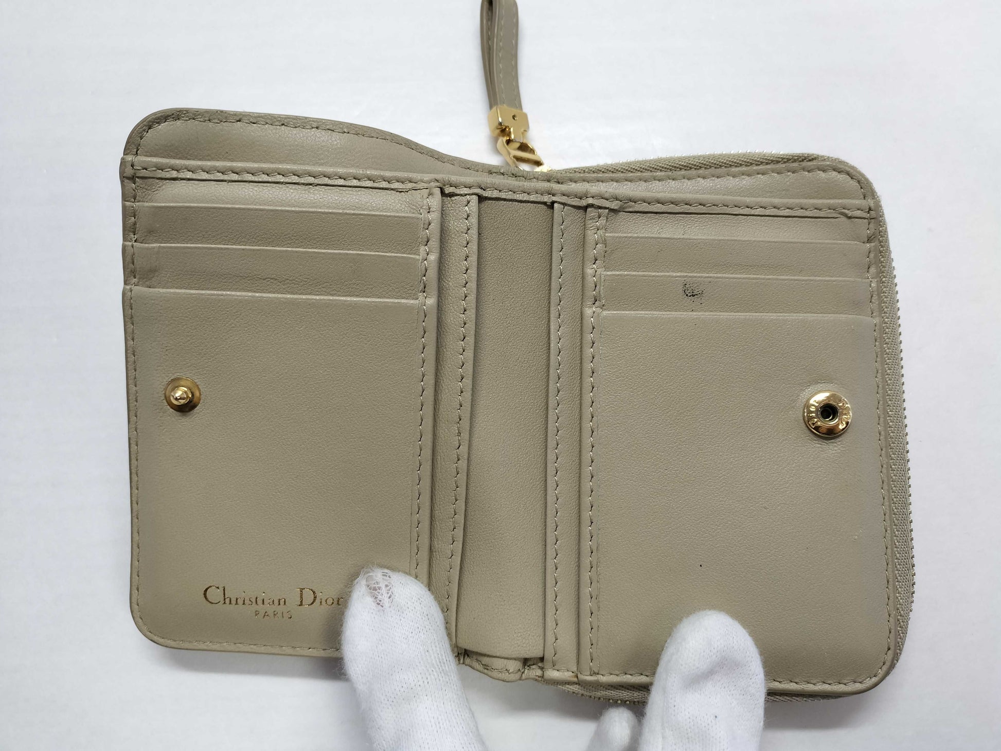 Dior Christian Dior Wallet Canage Beige Wallet