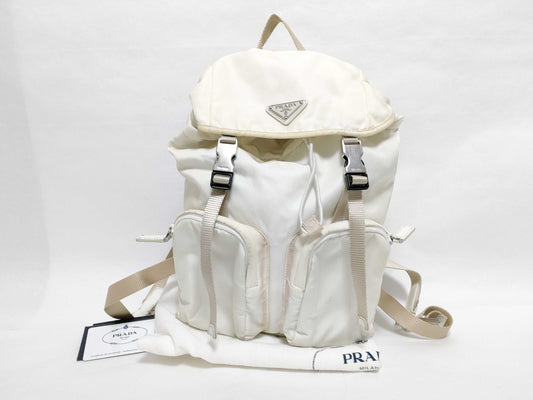 PRADA Nylon Prada Rucksack White Rucksack