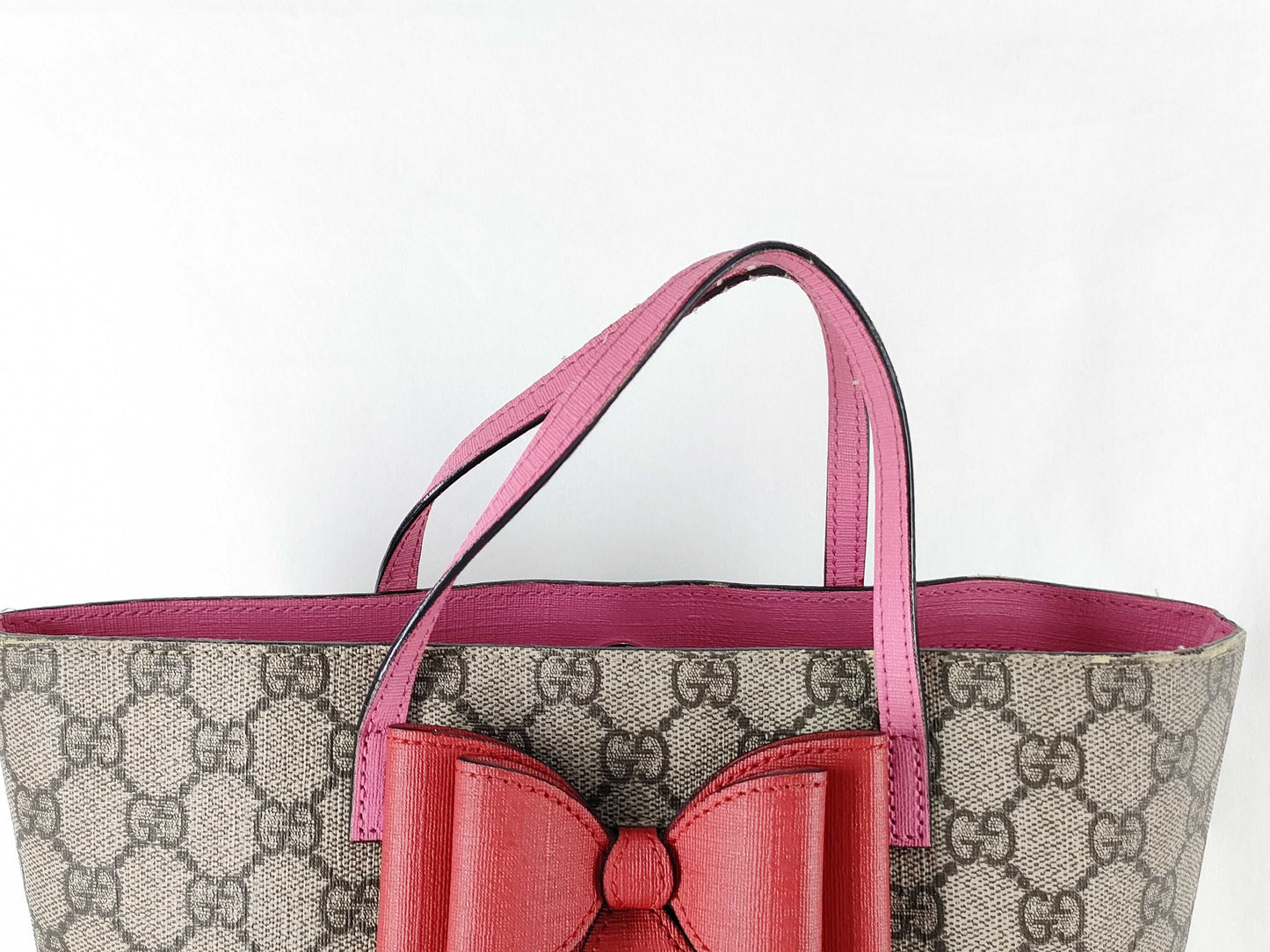 GUCCI GG Supreme Gucci GG Supreme Handbag Ribbon Pink Handbag