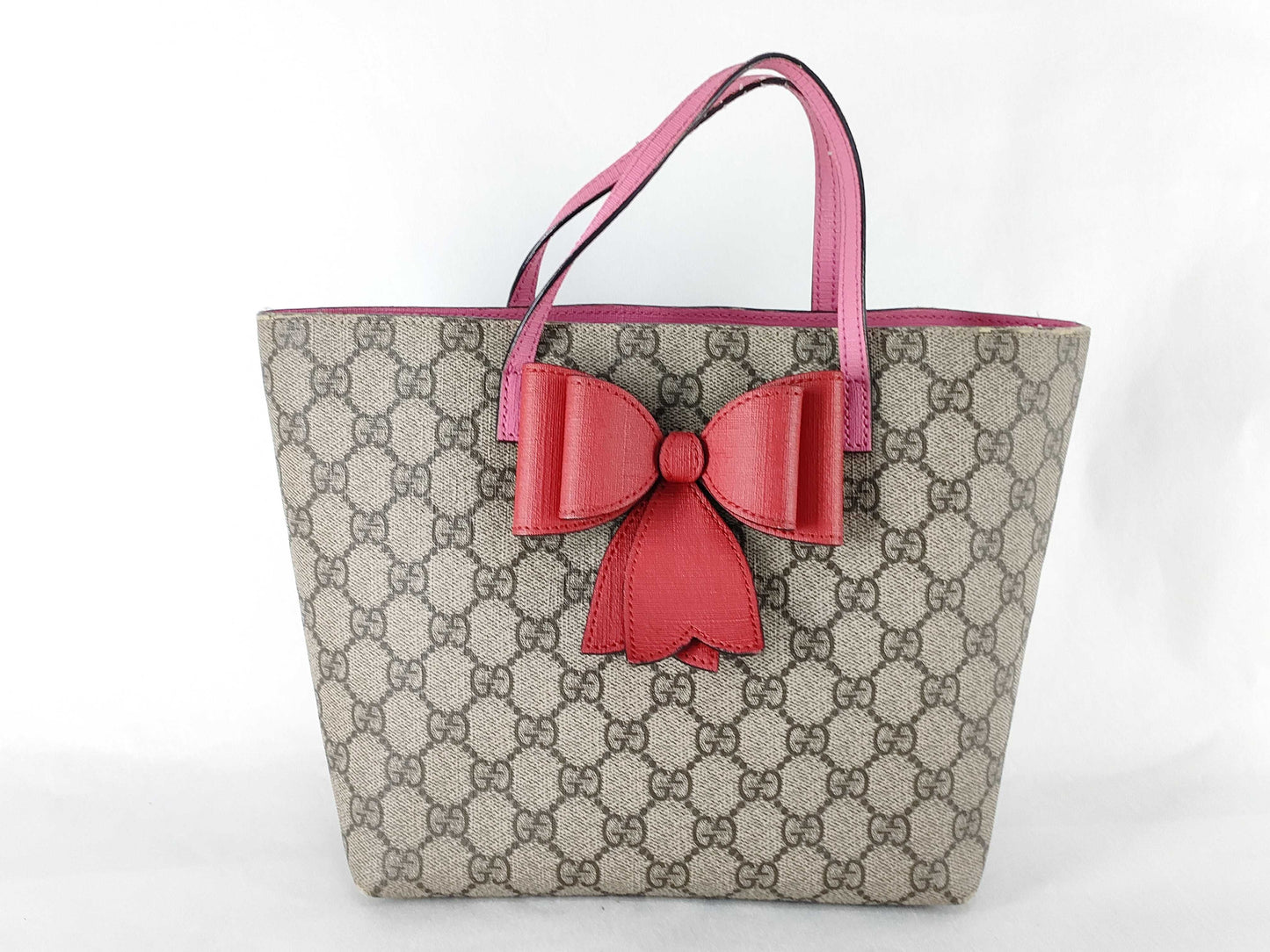 GUCCI GG Supreme Gucci GG Supreme Handbag Ribbon Pink Handbag