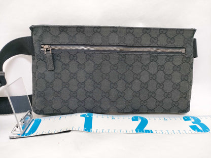 GUCCI GG Canvas Gucci GG Canvas Shoulder Bag Black Waist Bag