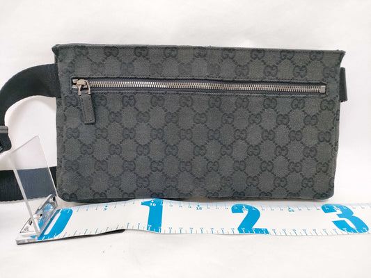 GUCCI GG Canvas Gucci GG Canvas Shoulder Bag Black Waist Bag
