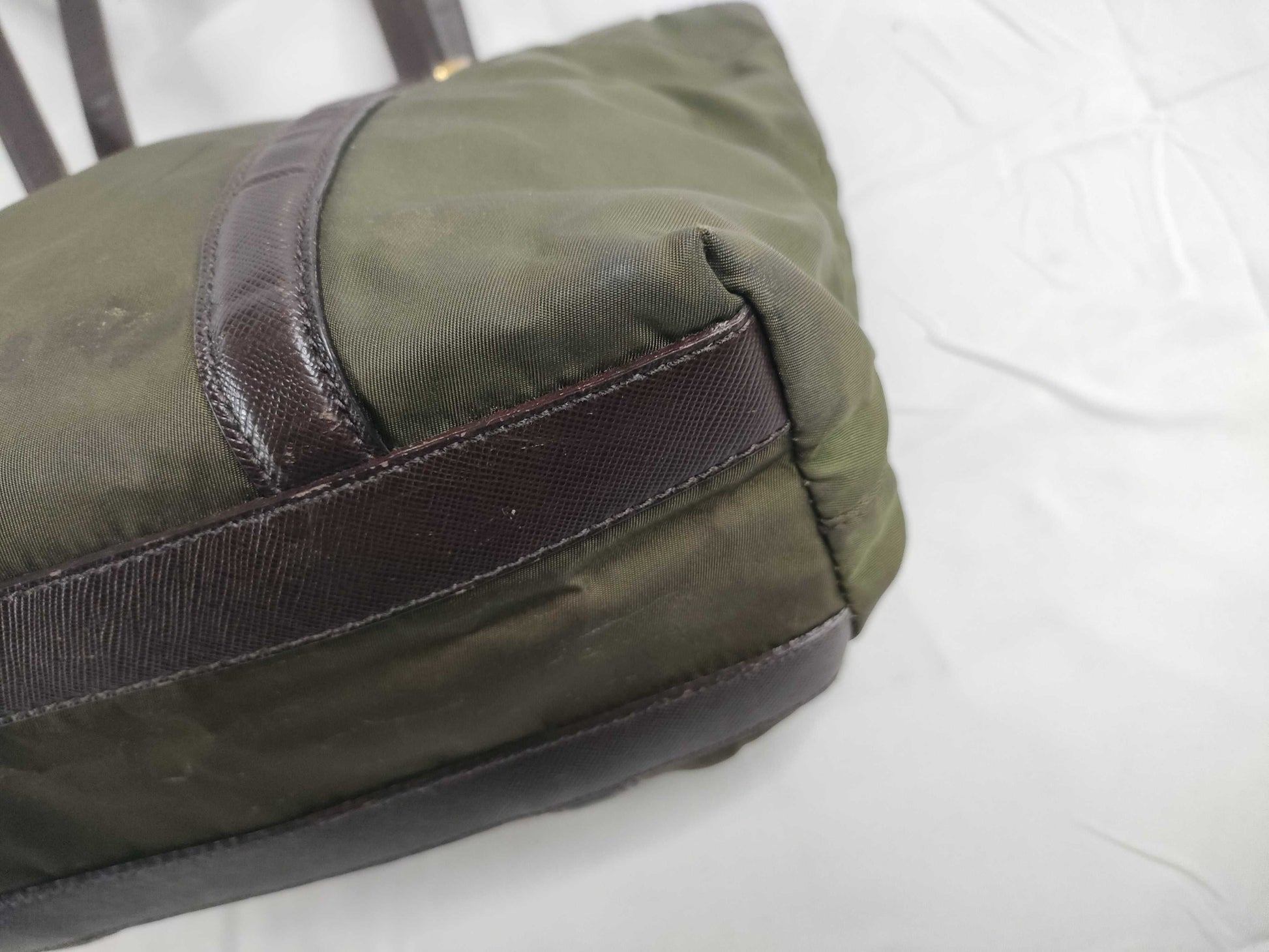 PRADA Nylon Prada Purse Green Handbag