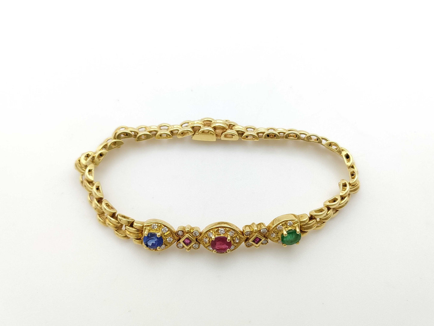 R 0.45ct S 0.50ct E 0.30ct Diamond 18K Gold 19.3g Bracelet/Bangle 