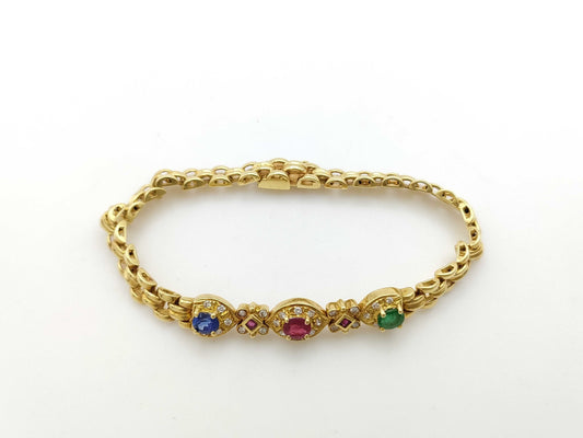 R 0.45ct S 0.50ct E 0.30ct Diamond 18K Gold 19.3g Bracelet/Bangle 