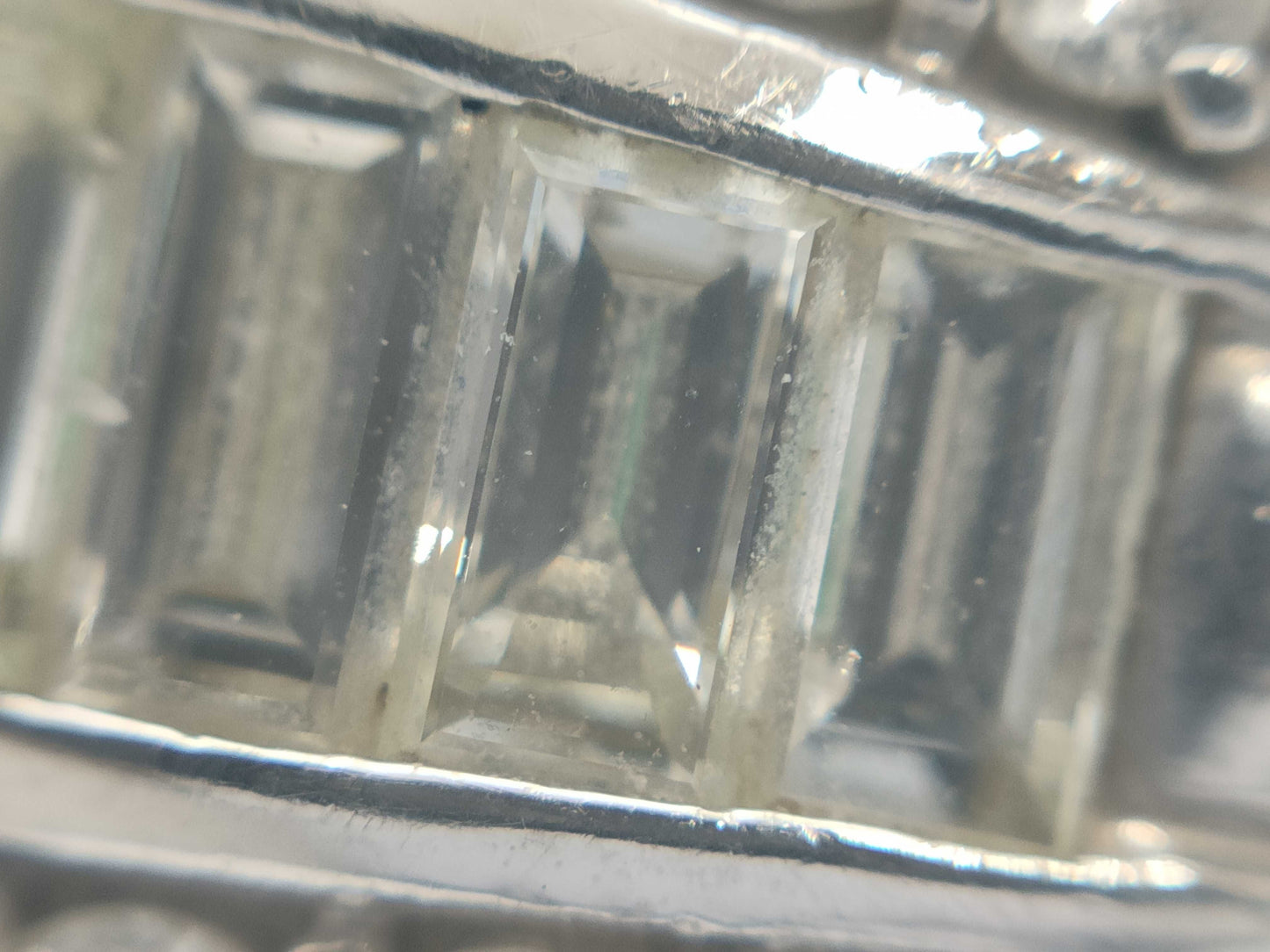 E3.52ct D1.73ct Pt900 13.4g Ring 