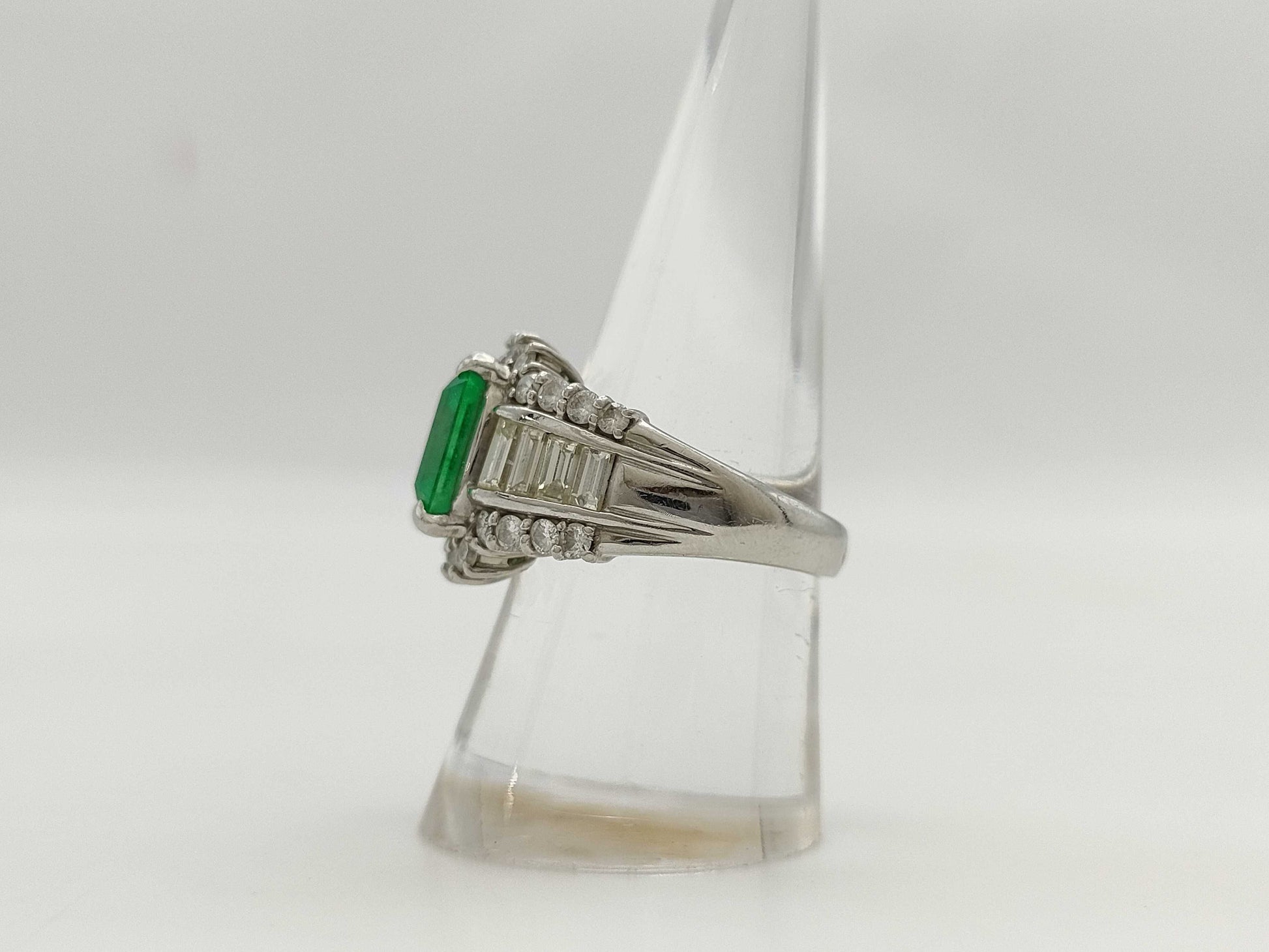 E3.52ct D1.73ct Pt900 13.4g Ring 