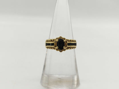 Colored Stone 0.95ct D0.13ct K18 3.9g Ring 