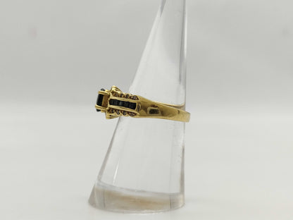 Colored Stone 0.95ct D0.13ct K18 3.9g Ring 