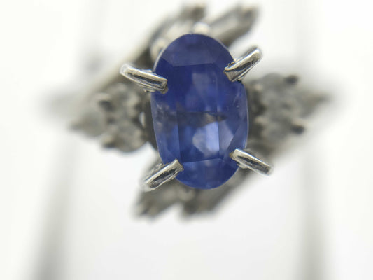 Colored Stone 1.20ct D0.26ct Pt900 5.9g Ring 