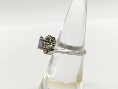 Colored Stone 1.20ct D0.26ct Pt900 5.9g Ring 