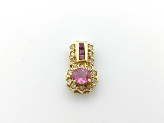 Colored Diamond Pendant Top, 18K Gold, 1.4g 