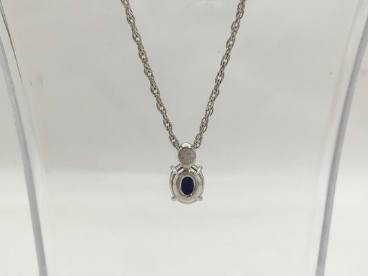 CRESCENT VERT Colored Stone 3.10ct D0.11ct Pt950/850 12.7g Necklace 