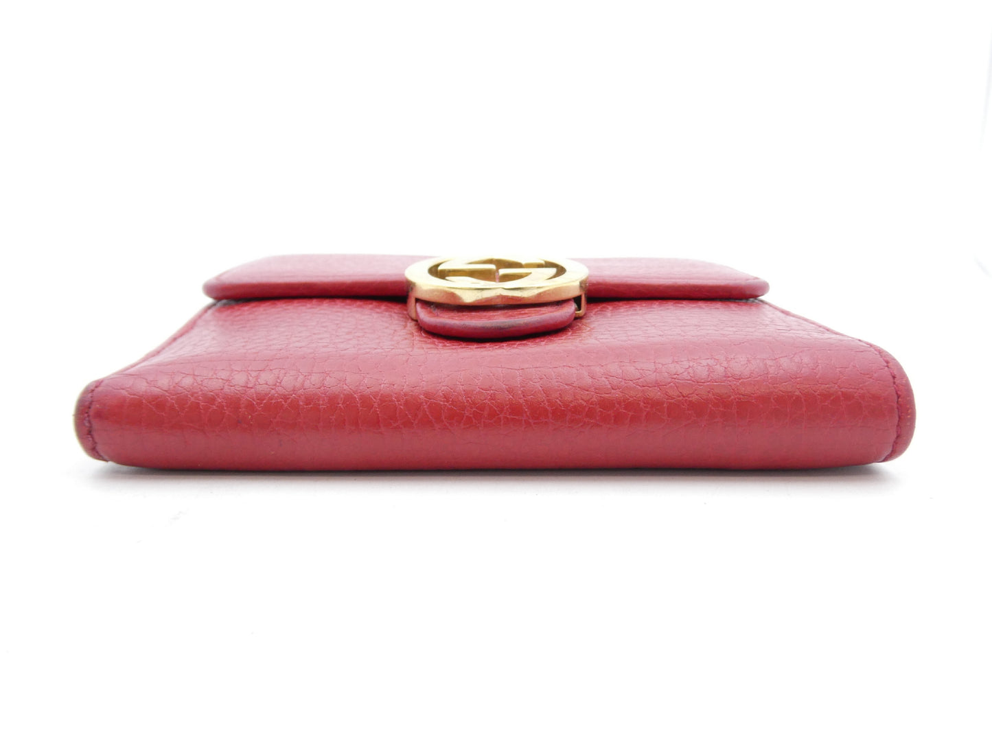 GUCCI GG Hardware Leather Bi-Fold Wallet