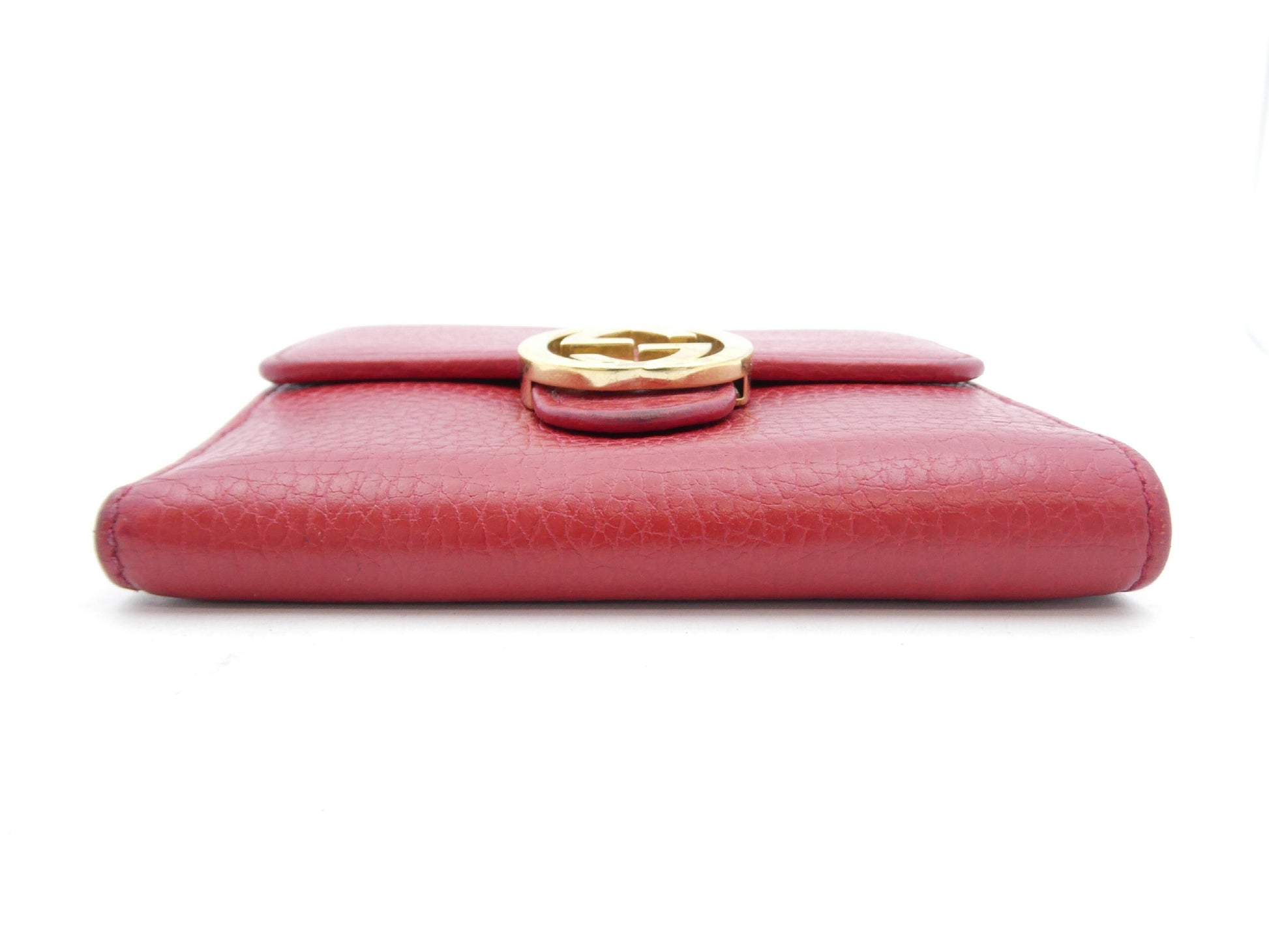 GUCCI GG Hardware Leather Bi-Fold Wallet