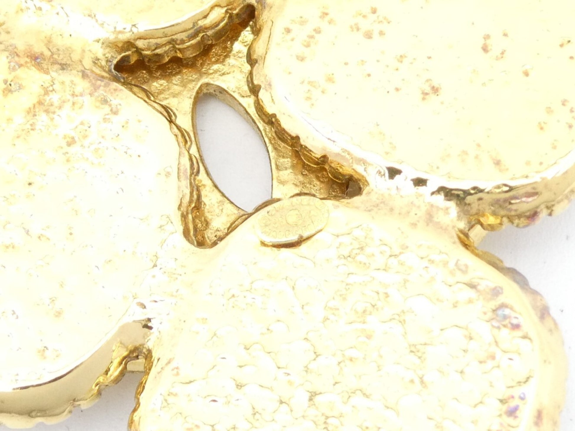 CHANEL Cocomark Cross Gold Brooch