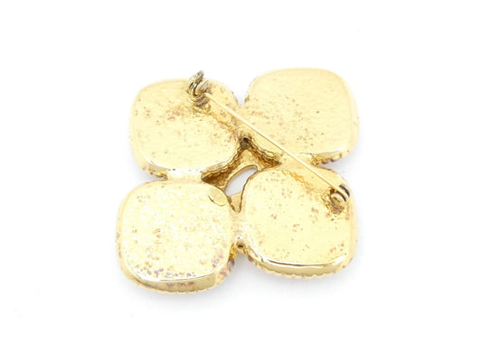 CHANEL Cocomark Cross Gold Brooch
