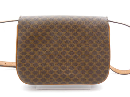 CELINE Macadam Pattern Triomph PVC Leather Shoulder Bag