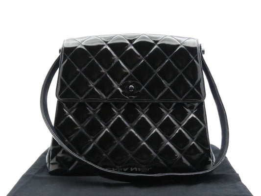 CHANEL Matlasse Enamel Cocomark Turnlock Shoulder Bag