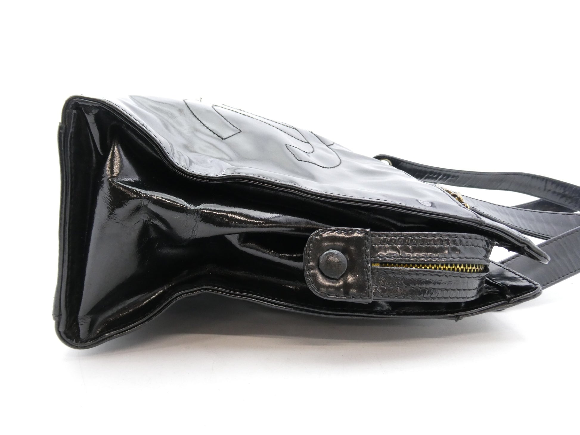 CHANEL Deca Coco Mark Enamel Shoulder Bag