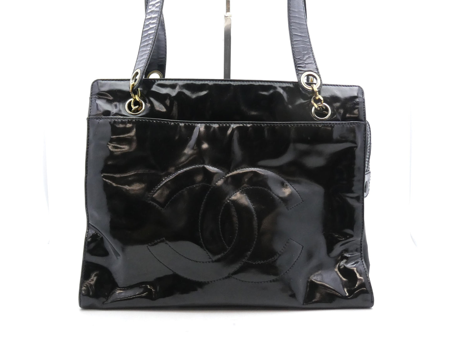 CHANEL Deca Coco Mark Enamel Shoulder Bag