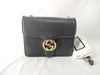 GUCCI GUCCI 510304 Interlocking G Leather Chain Shoulder Bag Black Black Fittings Gucci Shoulder Bag