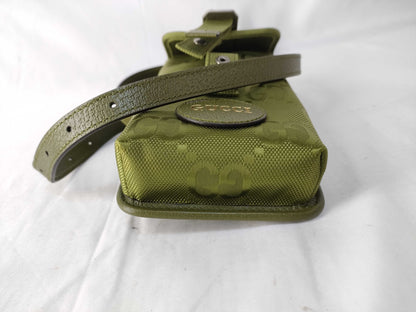GUCCI GUCCI GG Nylon Off the Grid 696018 Shoulder Bag Pouch Body Bag Green Green Gucci Shoulder Bag