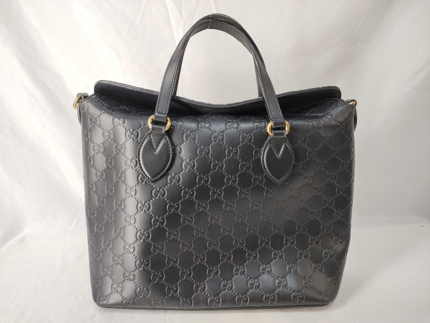 GUCCI Gucci Sima GUCCI Gucci Sima 428226 Handbag Leather Shoulder Bag Black Black Gucci Handbag