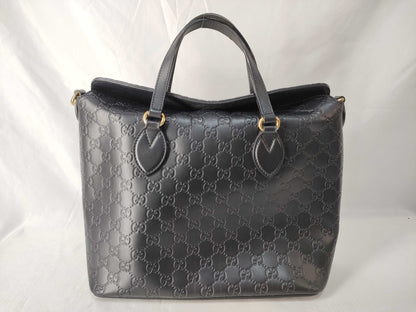 GUCCI Gucci Sima GUCCI Gucci Sima 428226 Handbag Leather Shoulder Bag Black Black Gucci Handbag