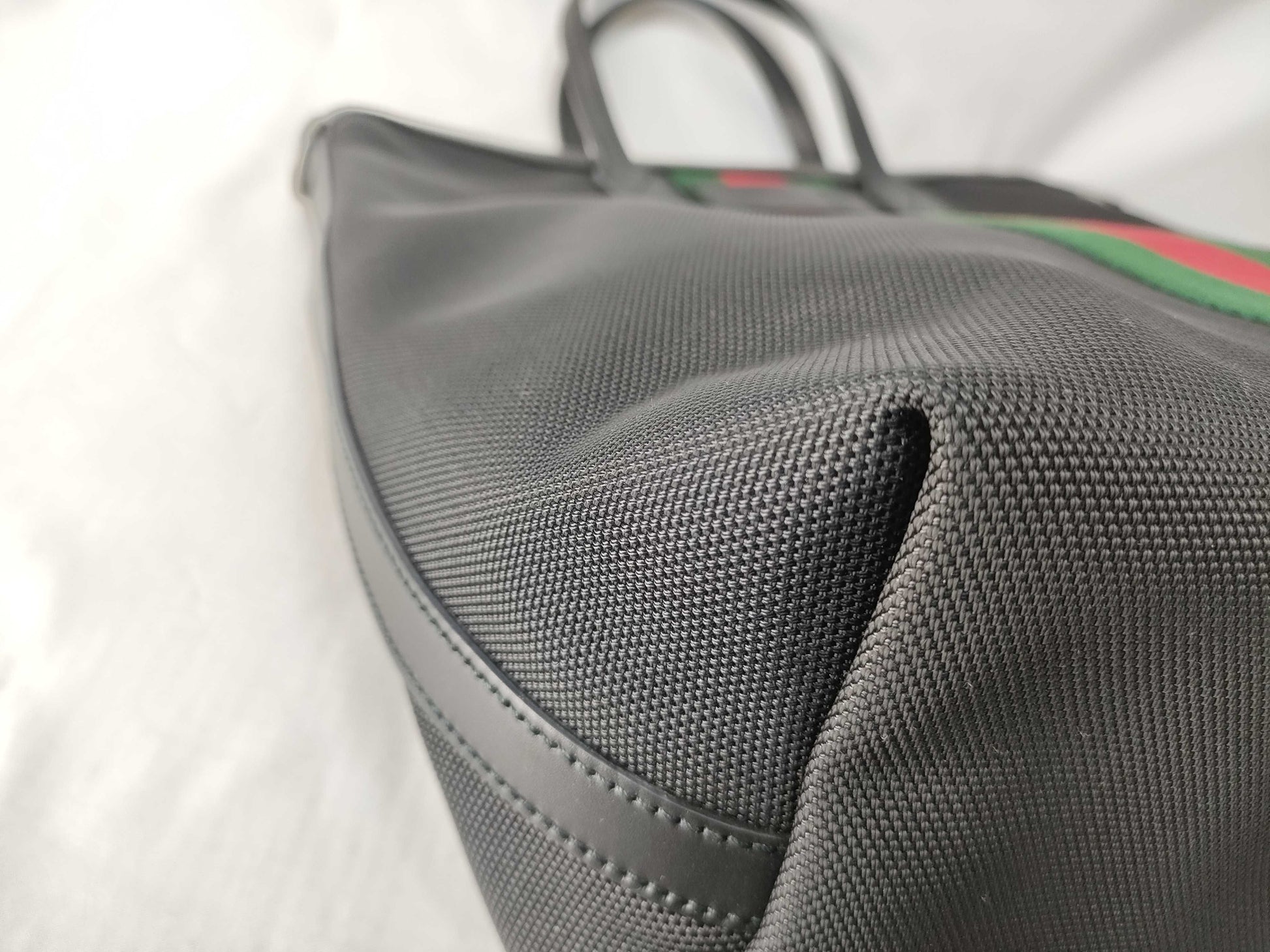 GUCCI GUCCI Offidia Sherry Line 619751 Tote Bag Handbag Black Black Gucci Tote Bag