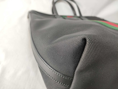 GUCCI GUCCI Offidia Sherry Line 619751 Tote Bag Handbag Black Black Gucci Tote Bag