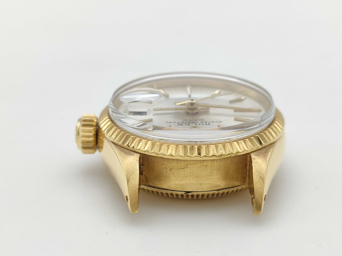 ROLEX 6517 741842 Silver Dial K18 Women's Watch