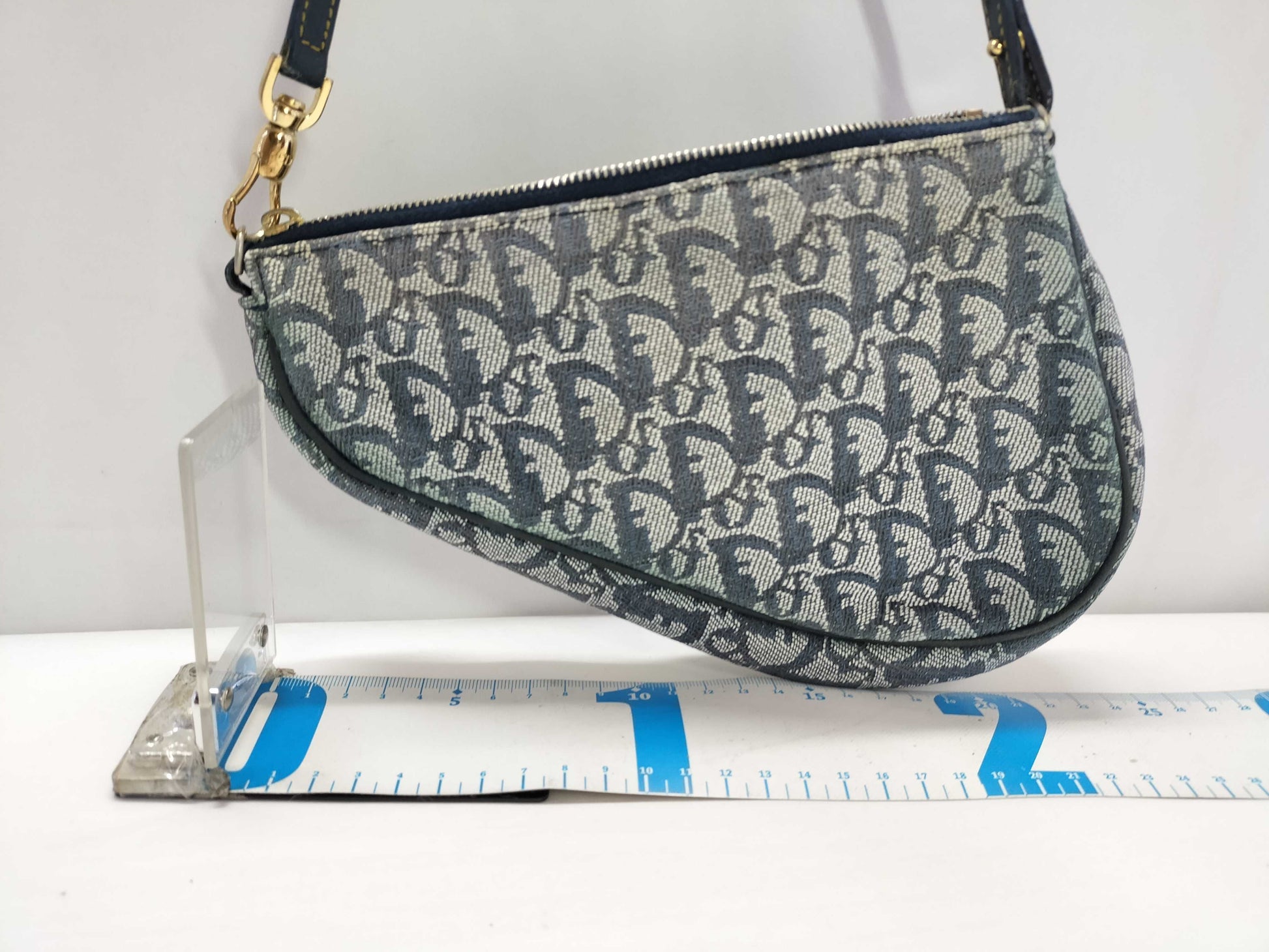 Dior Trotter Dior Trotter Print Saddle Canvas Leather Shoulder Bag Pouch Shoulder Bag